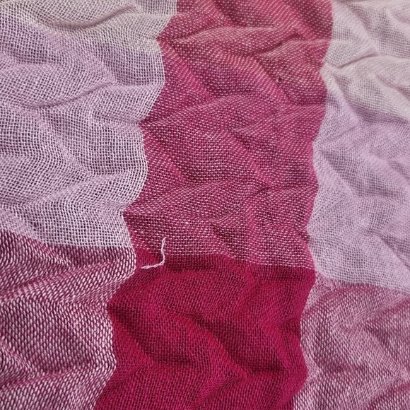 COLDWATER CREEK PINK PURPLE COLORBLOCK CRINKLE OVERSIZE SCARF SHAWL WOMEN OS - Picture 12 of 14
